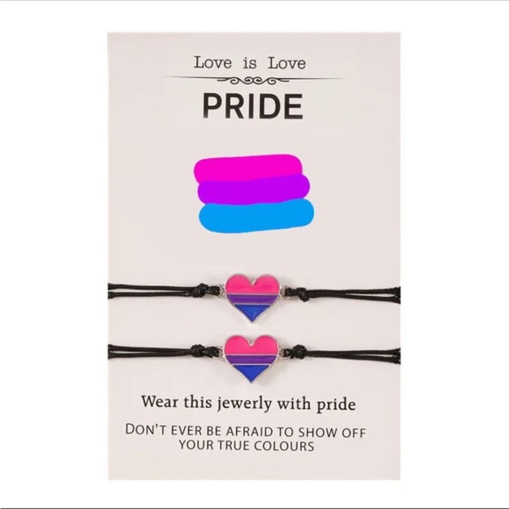 Bisexual Bisexuality Bi LGBT Pride Bracelet Set